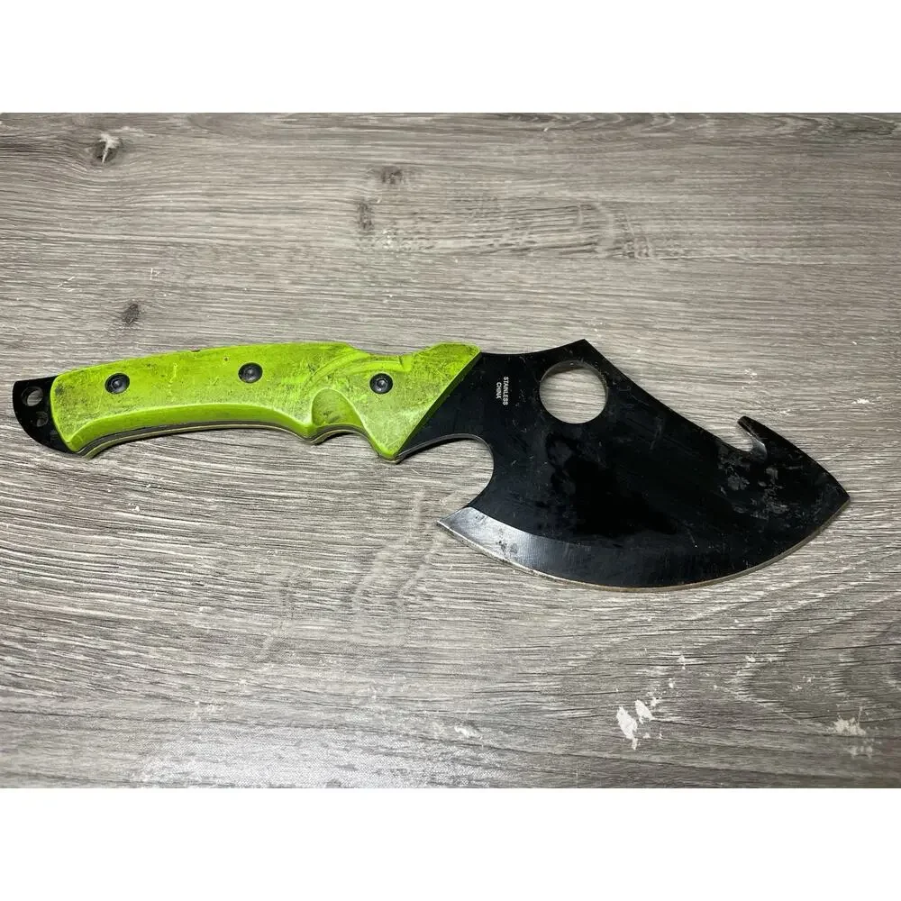 Z-Hunter ZB-107 Fixed Blade Knife Zombie Green Axe Hatchet 10